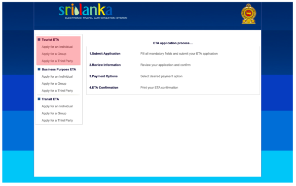 Apply for Individual Sri Lankan VIsa